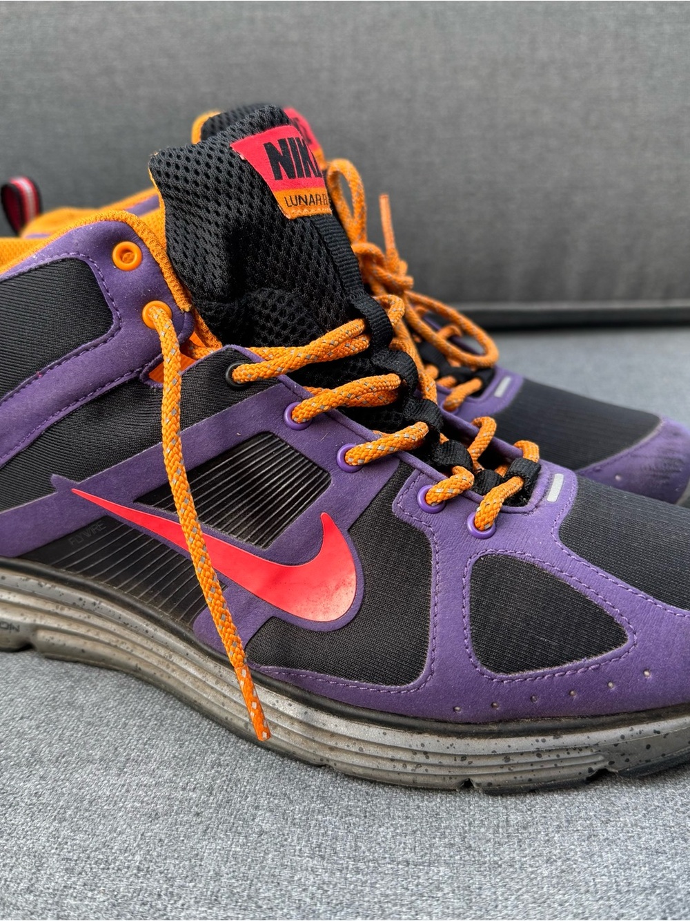 Nike Shoes Mens Size 12 Lunar Elite Trail Mid Purple 417641-500